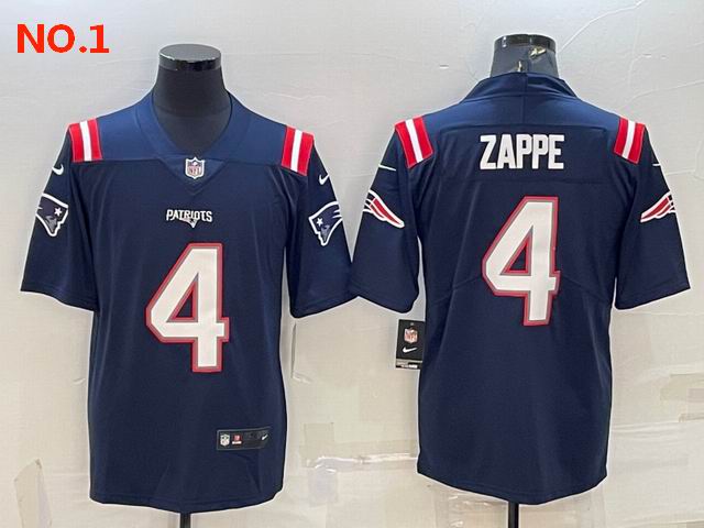 Men's New England Patriots #4 Bailey Zappe Jerseys-16